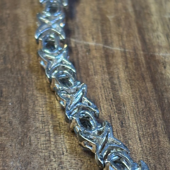 Sterling silver bracelet with blue topaz stones - Picture 6 of 9